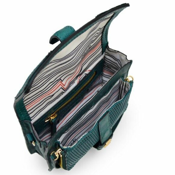 She+Lo Moto Small Green Leather Camera Crossbody Bag - Picture 3 of 9